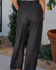 Marlowe Smocked High-Waist Pants
