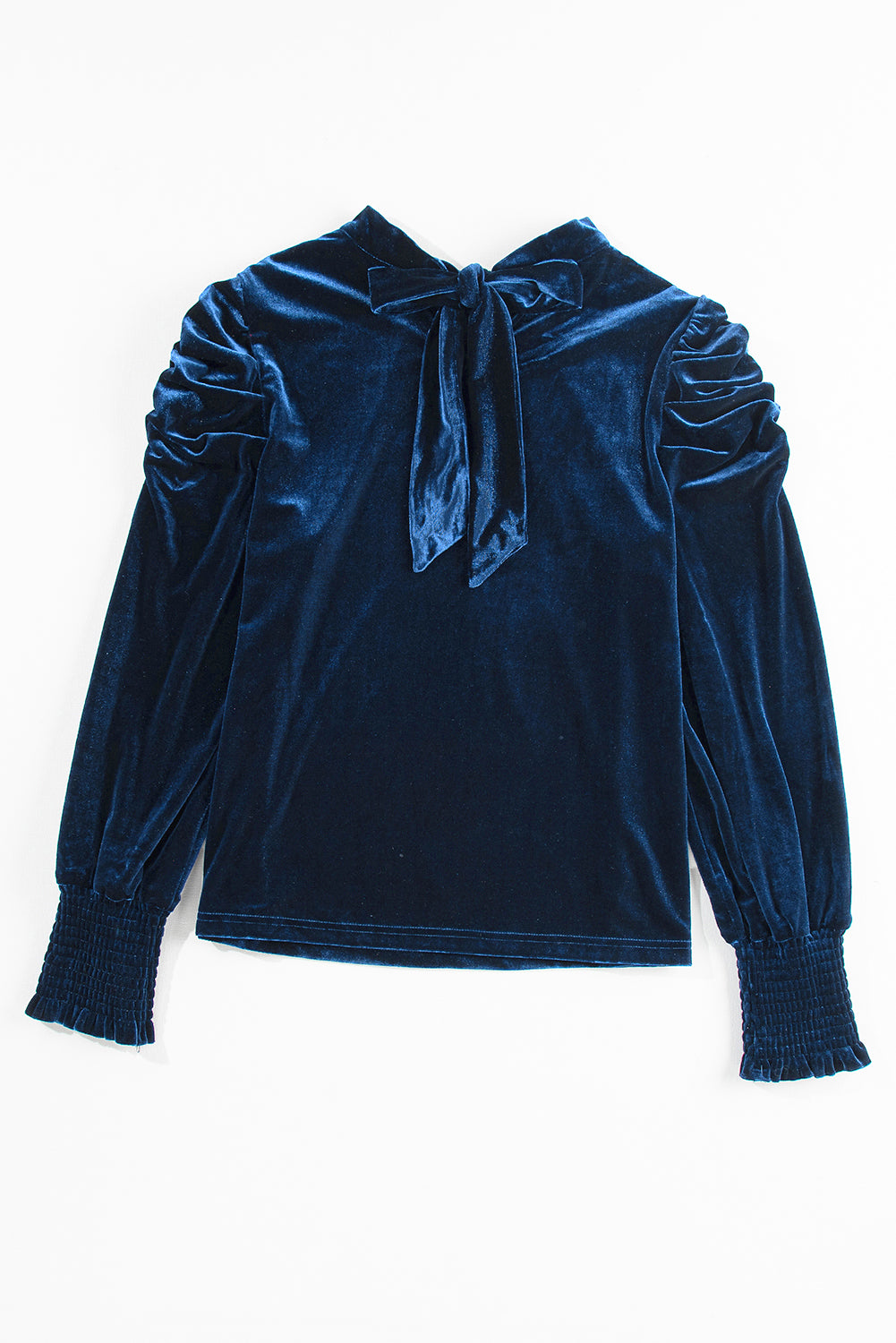 Milan Puff Sleeve Velvet Blouse