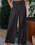 Marlowe Smocked High-Waist Pants