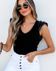 Ivy Leatherette Bodysuit