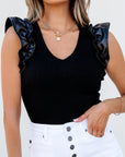 Ivy Leatherette Bodysuit
