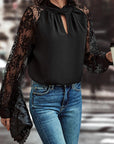 Imani Floral Lace Raglan Sleeve Blouse