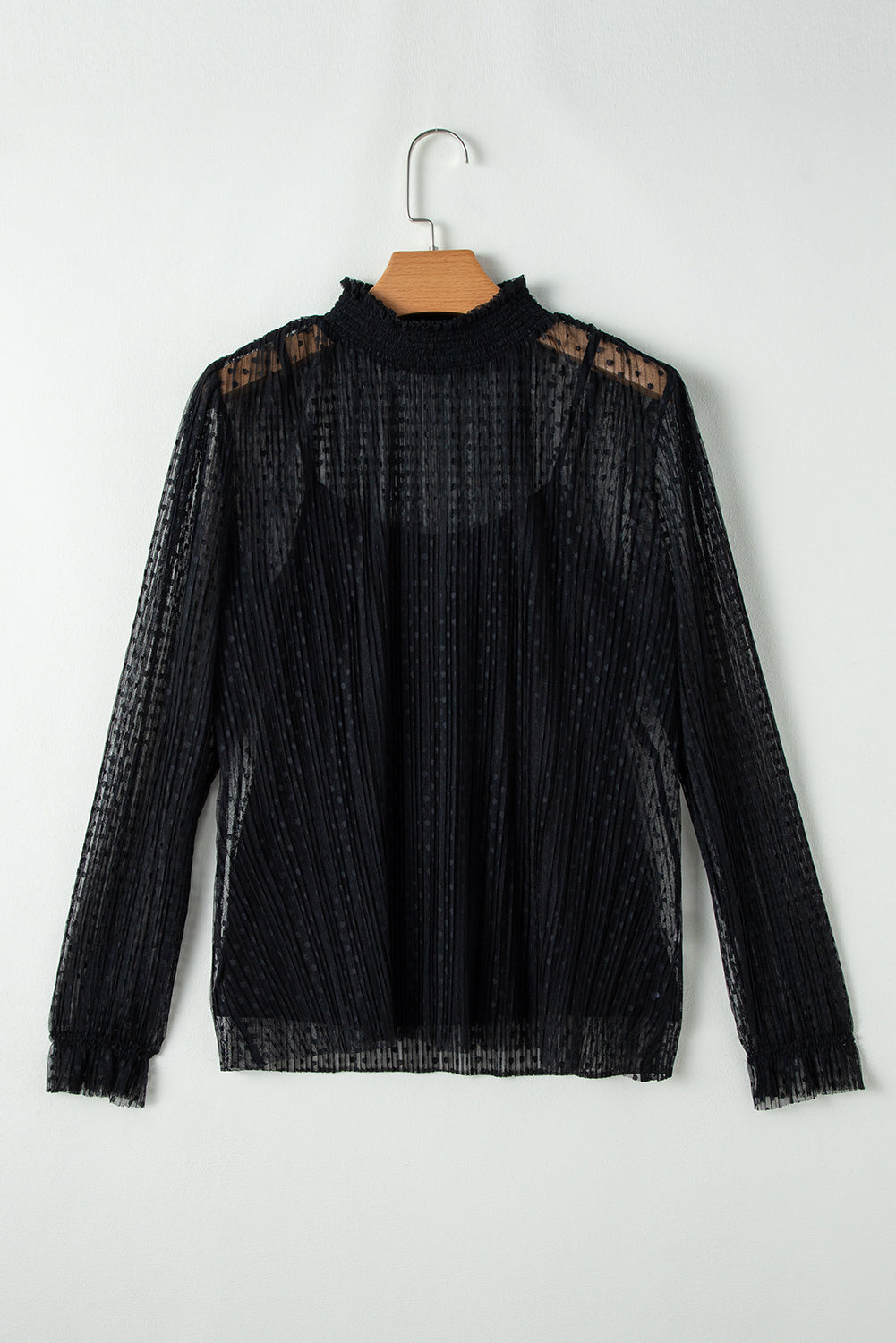 Lilia Lace Mock Neck Blouse