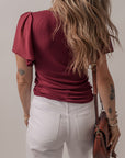 Delilah Mesh Ruffled Top
