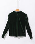 Milan Puff Sleeve Velvet Blouse