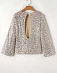Paris Sequin Puff Sleeve Blouse