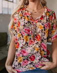 Kadie Floral Print Shift Top