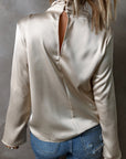 Barce Satin Cross Front Blouse
