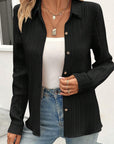 Pionie Textured Buttoned Collar Shirt
